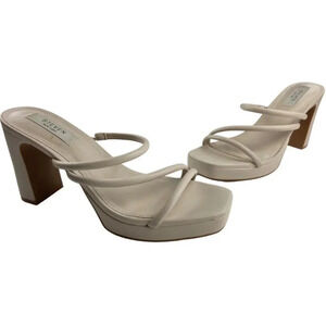 Steven New York Palani Beige/Cream Strappy Heels Size 7.5